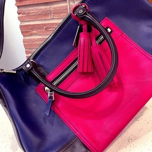 Timeless Coach tri color satchel